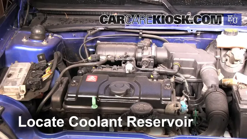 2002 Citroen Saxo Chrono 1.1L 4 Cyl. Coolant (Antifreeze) Add Coolant